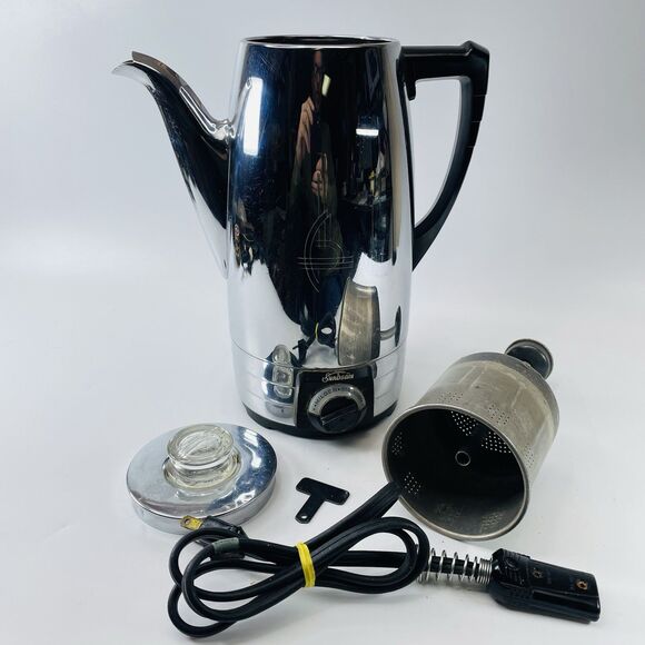 Vintage Sunbeam Coffeemaster Automatic Coffee Percolator Pot AP8A Art Deco USA - Picture 1 of 16